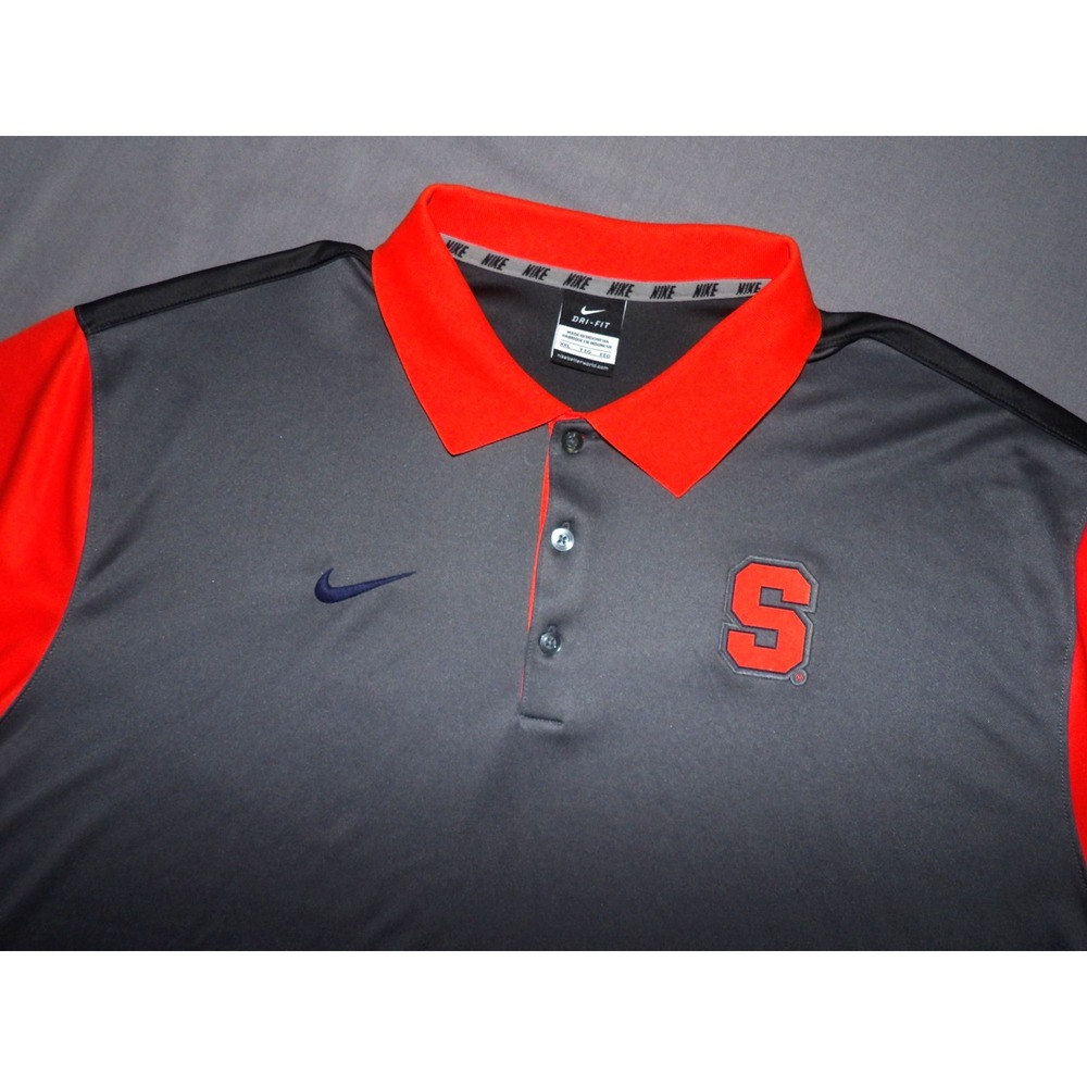 Nike Dri-Fit Syracuse Orange Performance Polo Golf Shirt Men's XXL